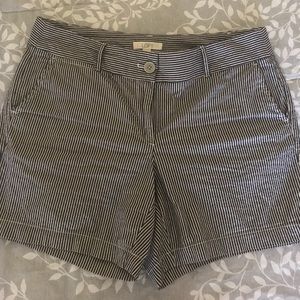 Loft blue stripe shorts